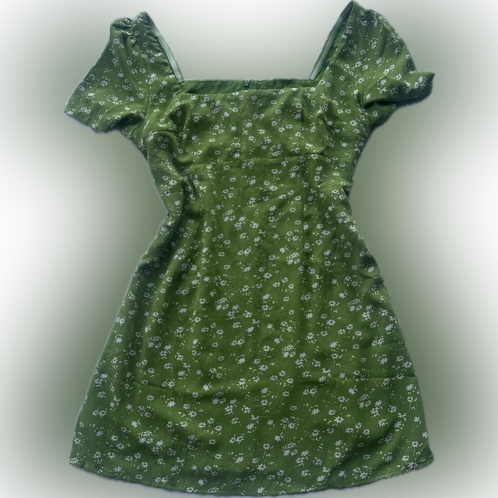 Floral Green Dress